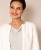 Jaclyn Faux Fur Bolero (Ivory) by Alie Street