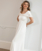 Robe cape Juliette longue (Ivoire) by Alie Street