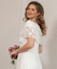 Robe cape Juliette longue (Ivoire) by Alie Street