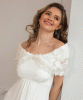 Robe cape Juliette longue (Ivoire) by Alie Street