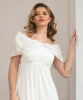 Robe cape Juliette longue (Ivoire) by Alie Street
