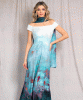 Jasmine Off The Shoulder Gown (Aquatic Ombre) by Alie Street