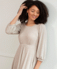 Kimberly Midi Dress (Sparkle Latte) by Alie Street