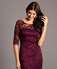 Kleid Lila in Kurz Claret by Alie Street