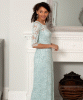 Robe longue Lila (Vert Menthe et Argent) by Alie Street