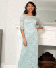 Robe longue Lila (Vert Menthe et Argent) by Alie Street