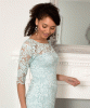 Robe longue Lila (Vert Menthe et Argent) by Alie Street