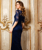 Lila Gown Long (Navy) by Alie Street