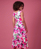 Robe midi Luna (Fleurs Fuchsia) by Alie Street