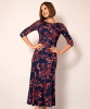 Maxine Asymmetric Dress (Bronzed Blooms) by Alie Street
