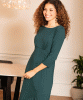 Maxine Asymmetric Dress (Pine Green) by Alie Street