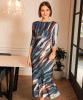 Robe asymétrique Maxine (Bleu Océan) by Alie Street