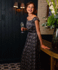 Margo Off-the-Shoulder Gown (Monochrome Flourish) by Alie Street