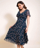 Robe Miranda (Bleu Marine Floral) by Alie Street