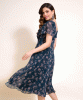 Robe Miranda (Bleu Marine Floral) by Alie Street
