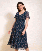 Robe Miranda (Bleu Marine Floral) by Alie Street