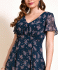 Robe Miranda (Bleu Marine Floral) by Alie Street