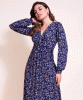 Mollie Knot Midi Dress (Midnight Bloom) by Alie Street