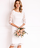 Macie Shift Wedding Dress Ivory by Tiffany Rose