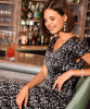 Nova Satin Dress (Monochrome Flourish) by Alie Street