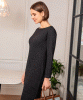 Noelle Rib Knit Jumper Dress (Black) by Alie Street