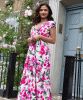 Maxi-Kleid Sophia Petite (Fuchsia Florals) by Alie Street