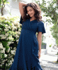 Kleid Wasserfall Petite (Marineblau) by Alie Street