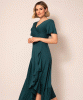 Waterfall Dress Petite (Pine Green) by Alie Street