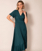 Waterfall Dress Petite (Pine Green) by Alie Street
