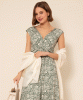 Renee Knot Dress (Botanical Green) by Alie Street