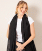 Aurielle Silk Wool Scarf (Black) by Alie Street