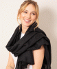 Aurielle Silk Wool Scarf (Black) by Alie Street