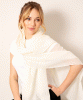 Aurielle Silk Wool Scarf (Cream) by Alie Street
