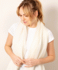 Aurielle Silk Wool Scarf (Cream) by Alie Street