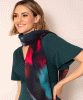 Leoni Silk Wool Scarf (Moonlit Florals) by Alie Street