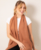 Aurielle Silk Wool Scarf (Mocha Mousse) by Alie Street