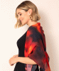 Minerva Silk Wool Scarf (Midnight Ember) by Alie Street