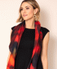 Minerva Silk Wool Scarf (Midnight Ember) by Alie Street