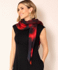 Minerva Silk Wool Scarf (Midnight Ember) by Alie Street
