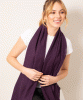 Aurielle Silk Wool Scarf (Imperial Purple) by Alie Street