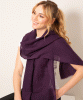 Aurielle Silk Wool Scarf (Imperial Purple) by Alie Street