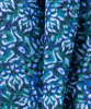 Foulard tissé Azra (Fleurs Bleues et Vertes) by Alie Street