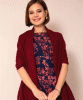 Aurielle Silk Wool Scarf (Deep Wine) by Alie Street
