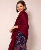 Aurielle Silk Wool Scarf (Deep Wine) by Alie Street