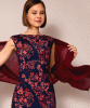Aurielle Silk Wool Scarf (Deep Wine) by Alie Street
