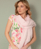 Aurielle Silk Wool Scarf (Soft Pink) by Alie Street