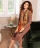 Celestine Silk Wool Scarf (Golden Amber) by Alie Street
