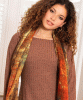 Celestine Silk Wool Scarf (Golden Amber) by Alie Street