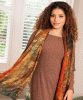 Celestine Silk Wool Scarf (Golden Amber) by Alie Street