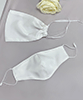 Faux Silk Bridal Face Mask & Bag (Ivory) by Alie Street
